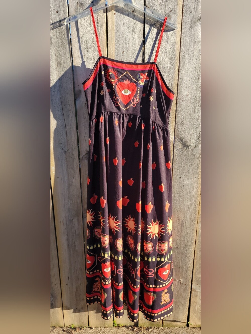 Heart Print Maxi Dress